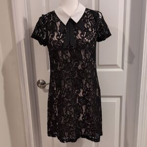 Betsey Johnson Black Lace Mini Dress